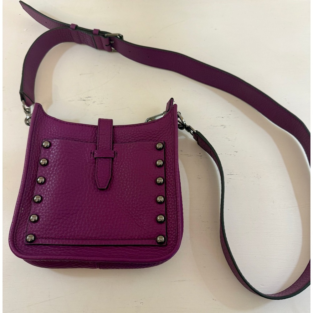 Rebecca Minkoff Mini Unlined Feed Crossbody Bag Fushia Leather